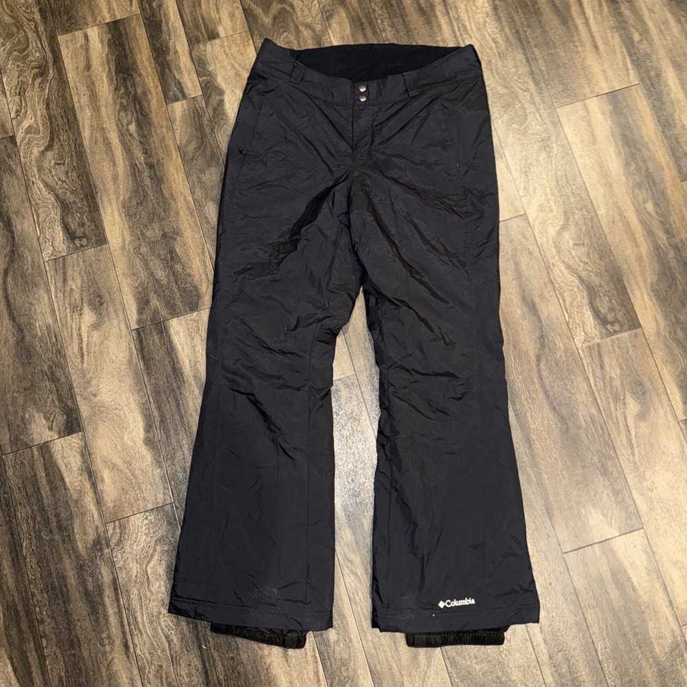 Columbia Ski Pants Winter Cold Weather Men's Large Regular Nylon Shell Black